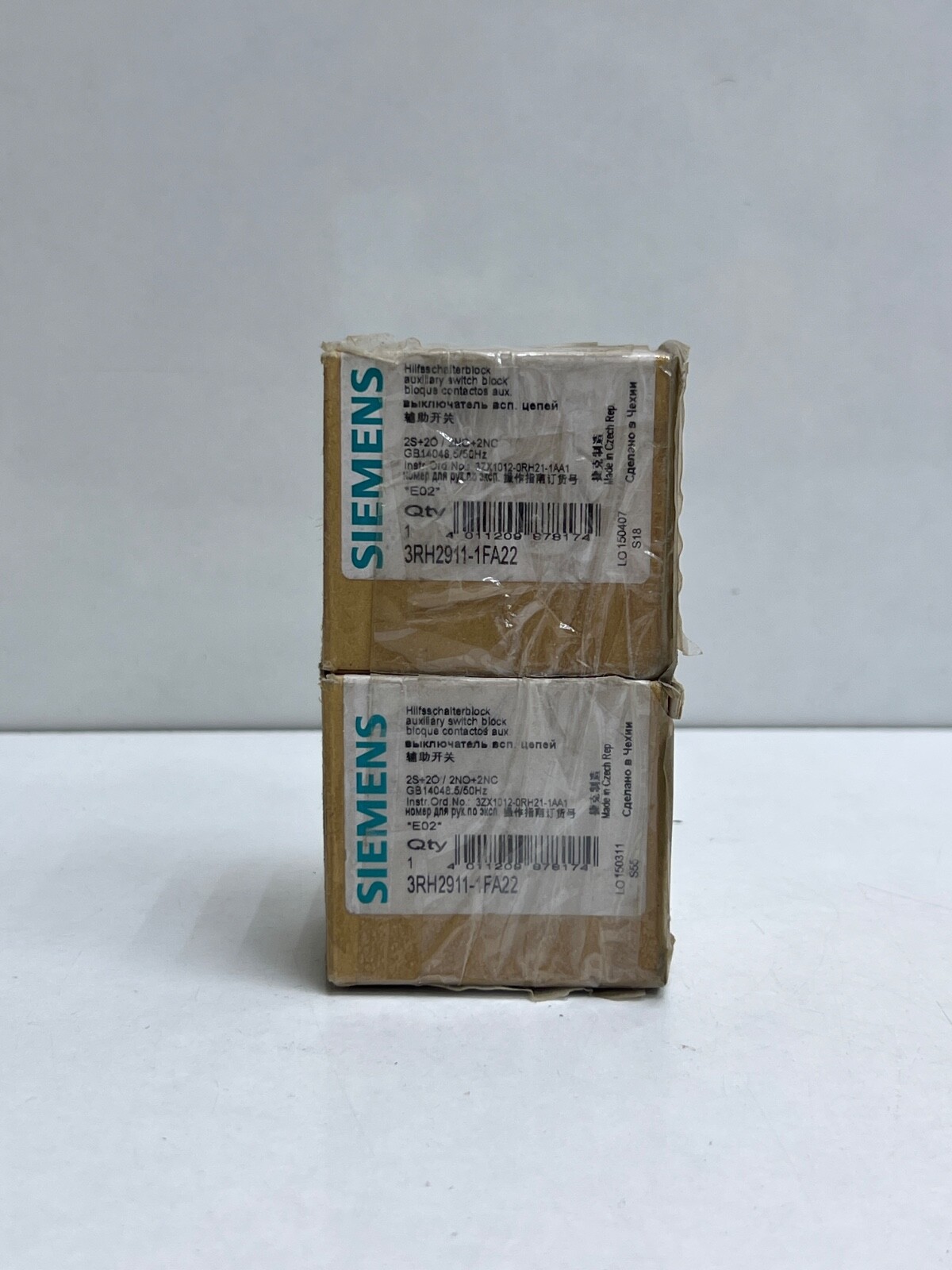 (LOT 2 PCS) SIEMENS 3RH2911-1FA22 AUXILIARY SWITCH BLOCK