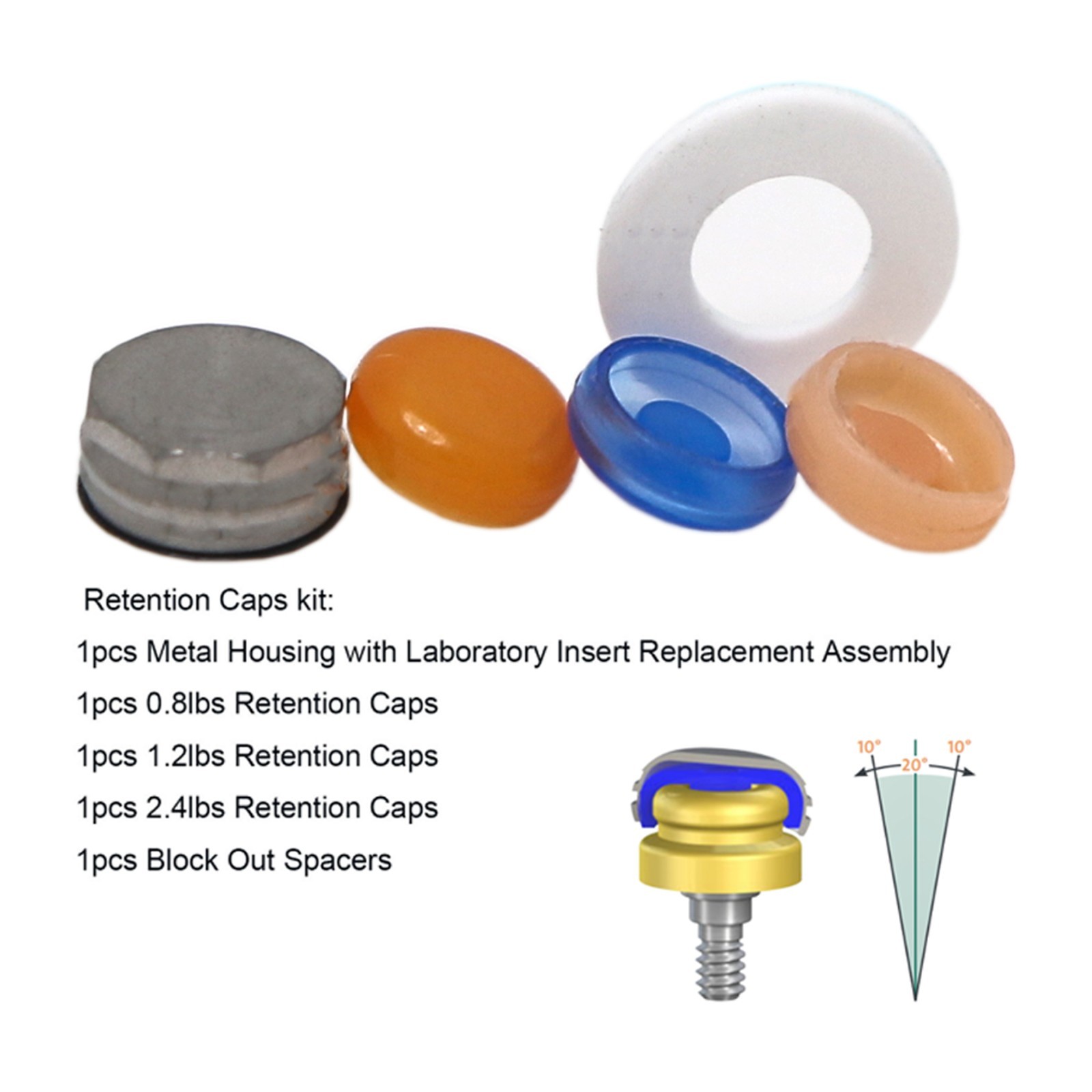 US DIO UFII Regular Impression Coping Transfer Straight Locator Healing Abutment