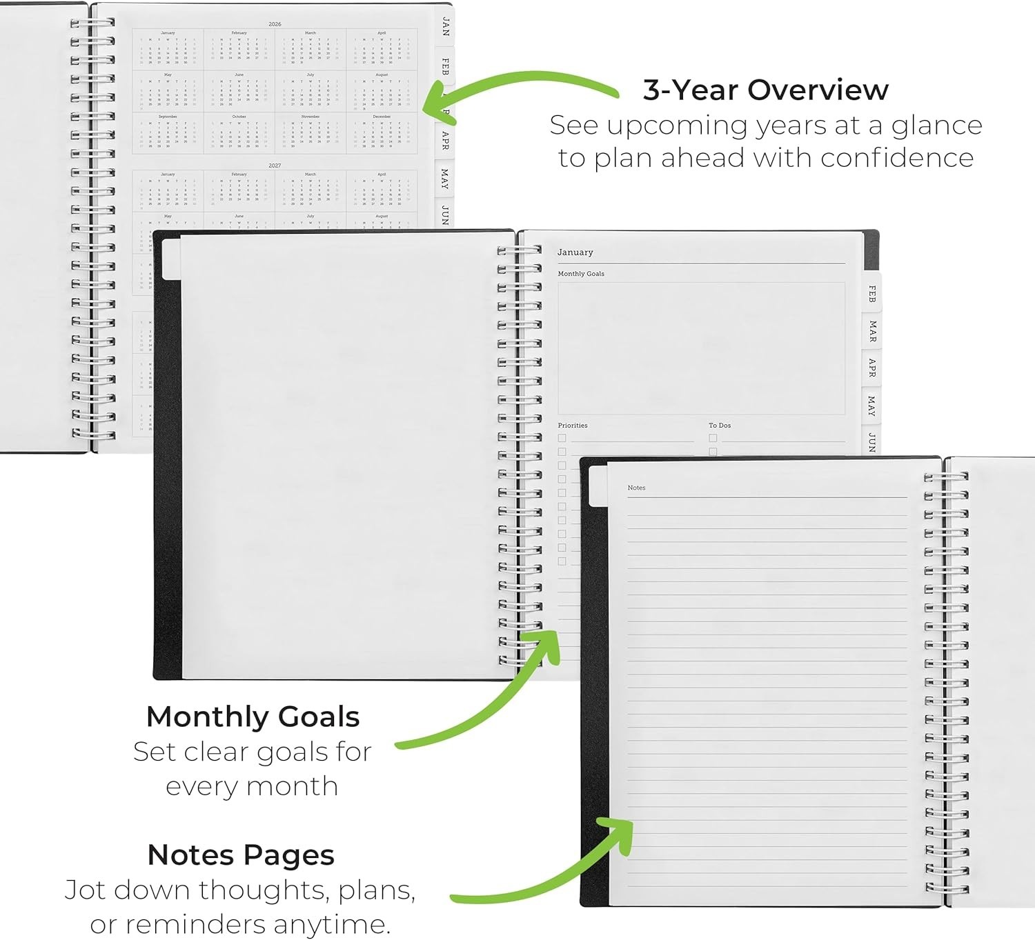 2026 Planner, Agenda Planner With Weekly And Monthly View, Daily Agenda Book …