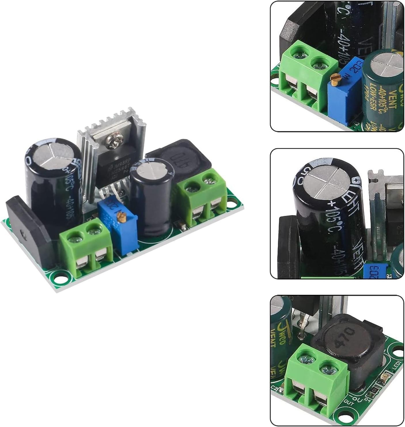 2PCS LM2596HV Buck Converter Module: Adjustable AC/DC Voltage Regulator 2A