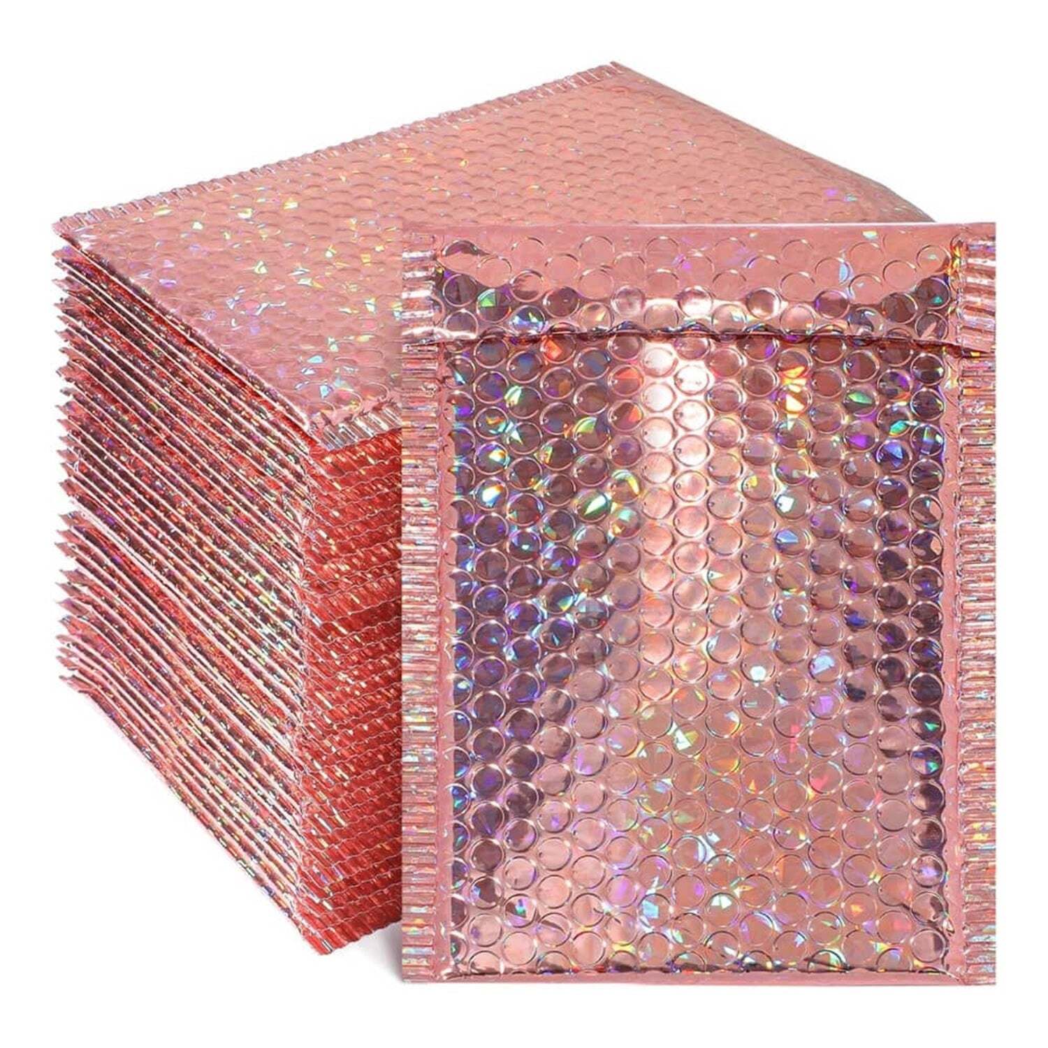 Metallic Glamour Mailers #0 6×10 Inches Rose Gold Bubble Envelope Pack of 100
