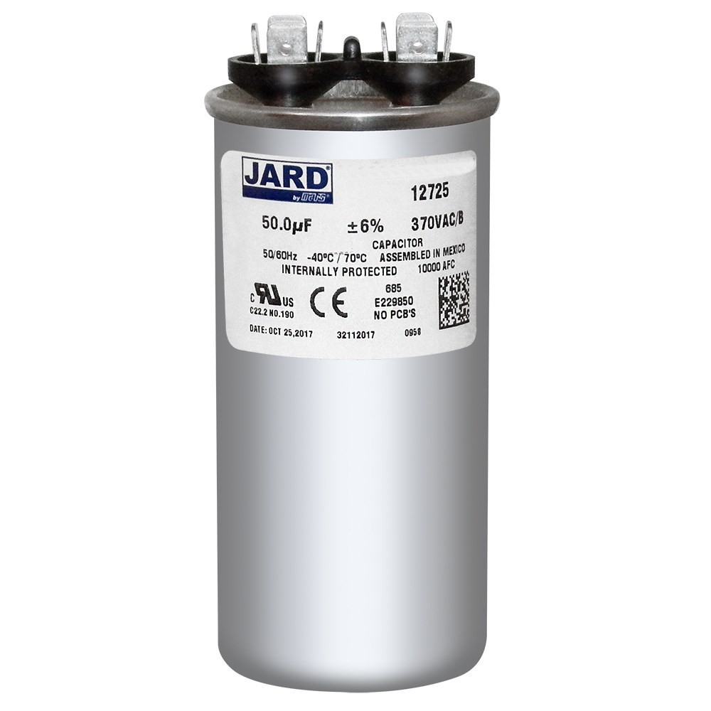 Jard 50.0 uF +/-6% 50/60Hz Motor Run Capacitor 370V Replaces 325P506H37N36N4X