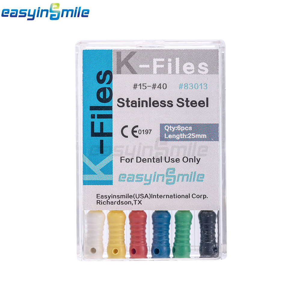 60X Endodontic Hand Use K-Files Stainless Rotary Root Canal hand File 25MM#15-80