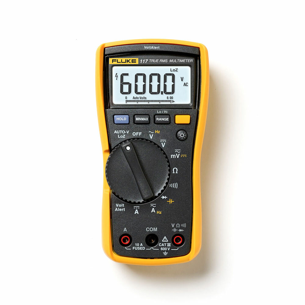Fluke 117 True-RMS Digital Electrician’s Multimeter with Non-Contact Voltage