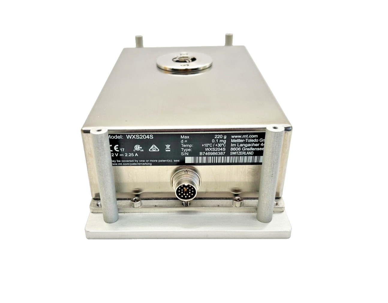 Mettler Toledo WXS204S High Precision Weigh Module 220g x 0.1mg Stainless
