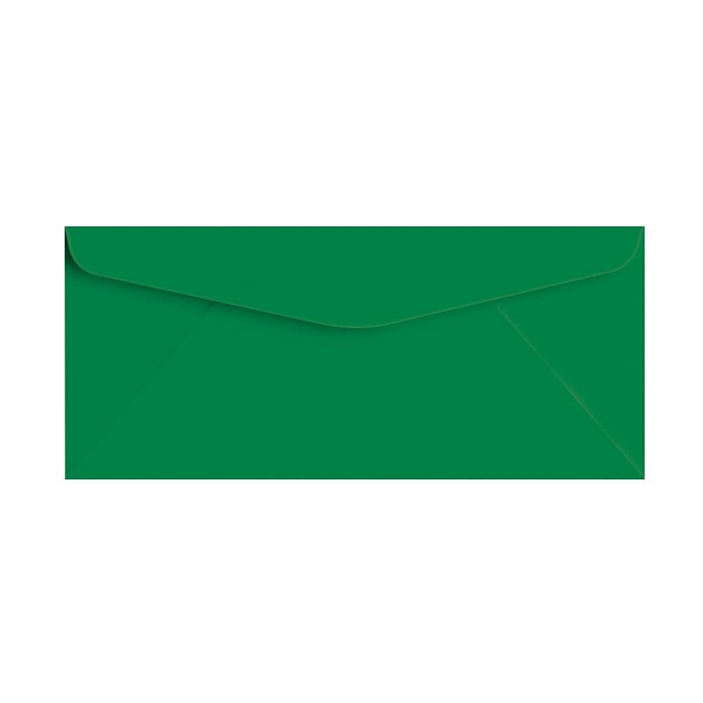 #10 Business Envelopes, 4 1/8 x 9 1/2, Green, 24w (90gsm), 100 per Pack
