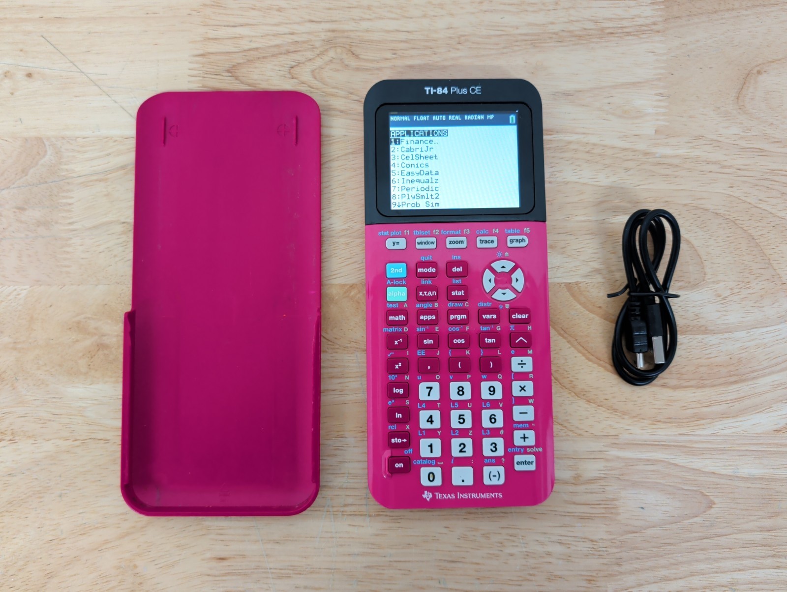 Texas Instruments TI-84 Plus CE Graphing Calculator W/ Cover – Positively Pink