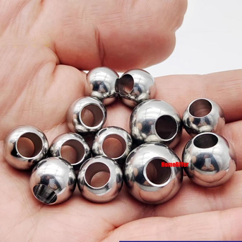 Dia 2mm-60mm Solid Stainless Steel Through Hole Balls Smooth Drilling Steel Ball