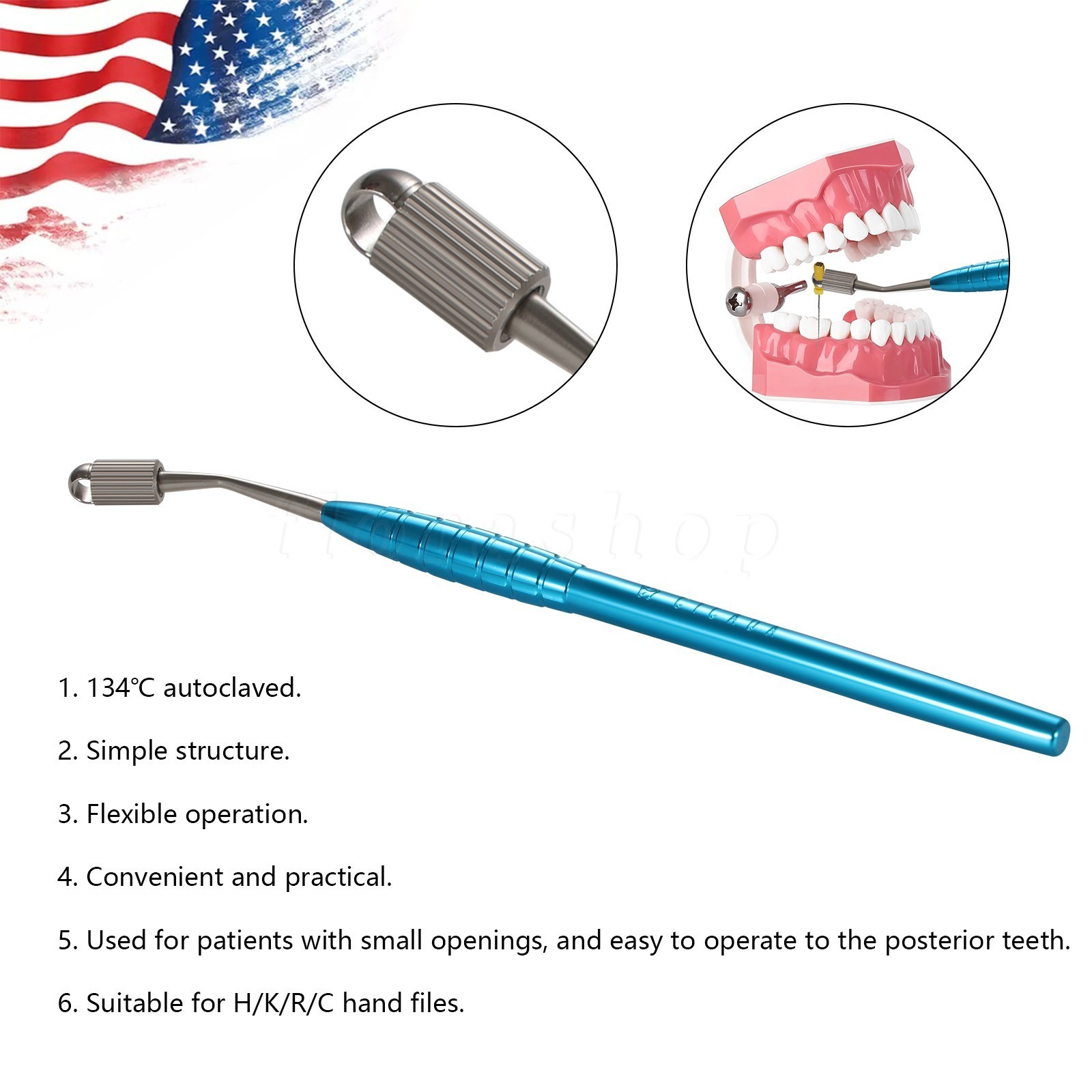 2* Dental Endodontic Endo File Holder K-Files Handle Hand Use Root Canal Clip CE