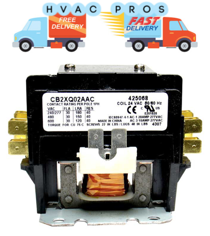 CTR2573 CTR02573 -Trane American Standard 2 Pole 30 Amp 24 Volt Contactor Relay