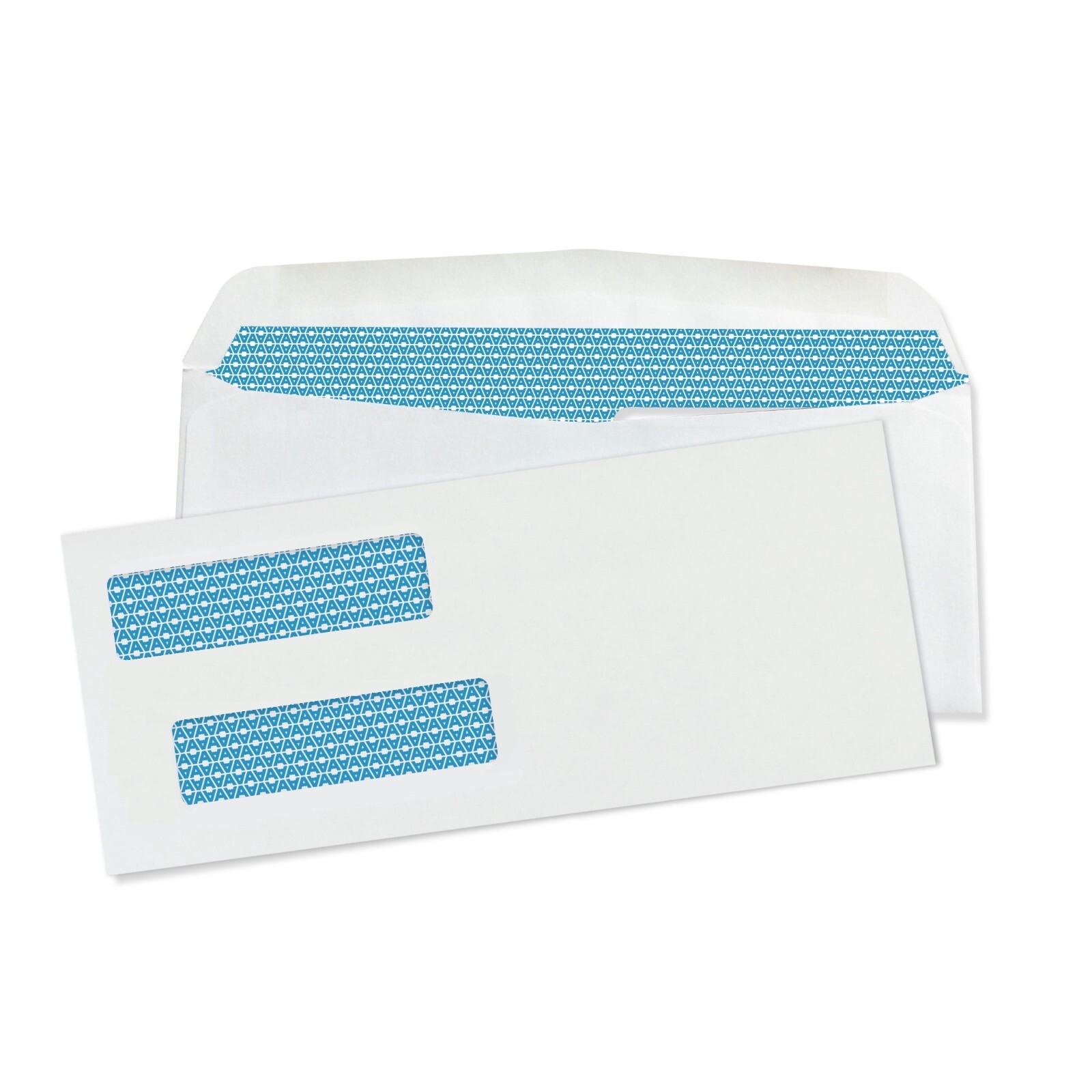 #8 Double Window Security Envelopes – Security Tinted – Gummed Closure (30181)