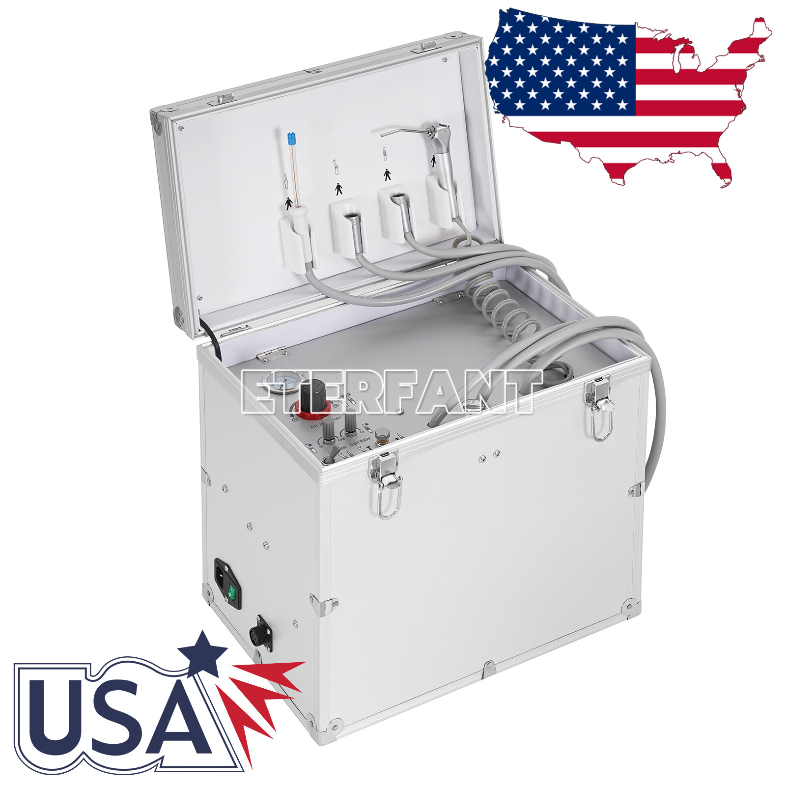 Dental Portable Suction System Delivery Unit with Air Compressor 4 Holes BD-402