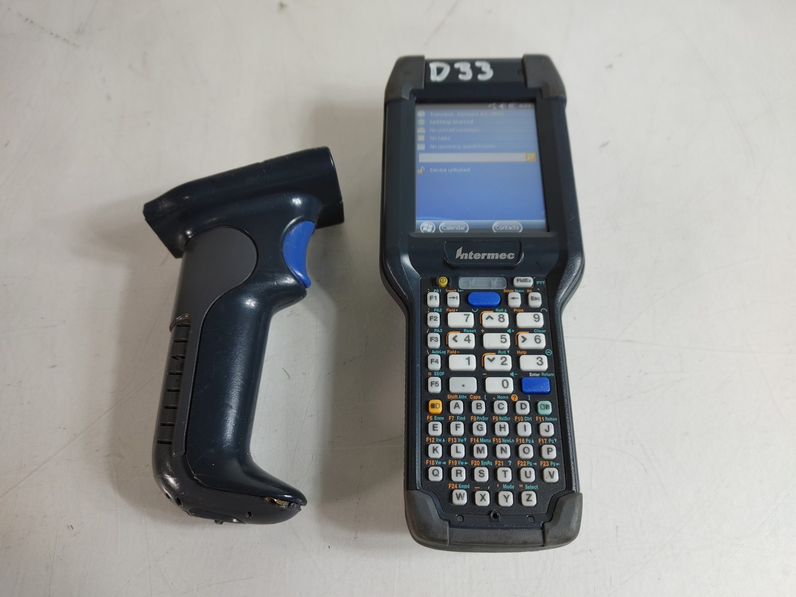 Intermec CK3X 1007CP02 Windows Barcode Scanner + Battery + Pistol Grip