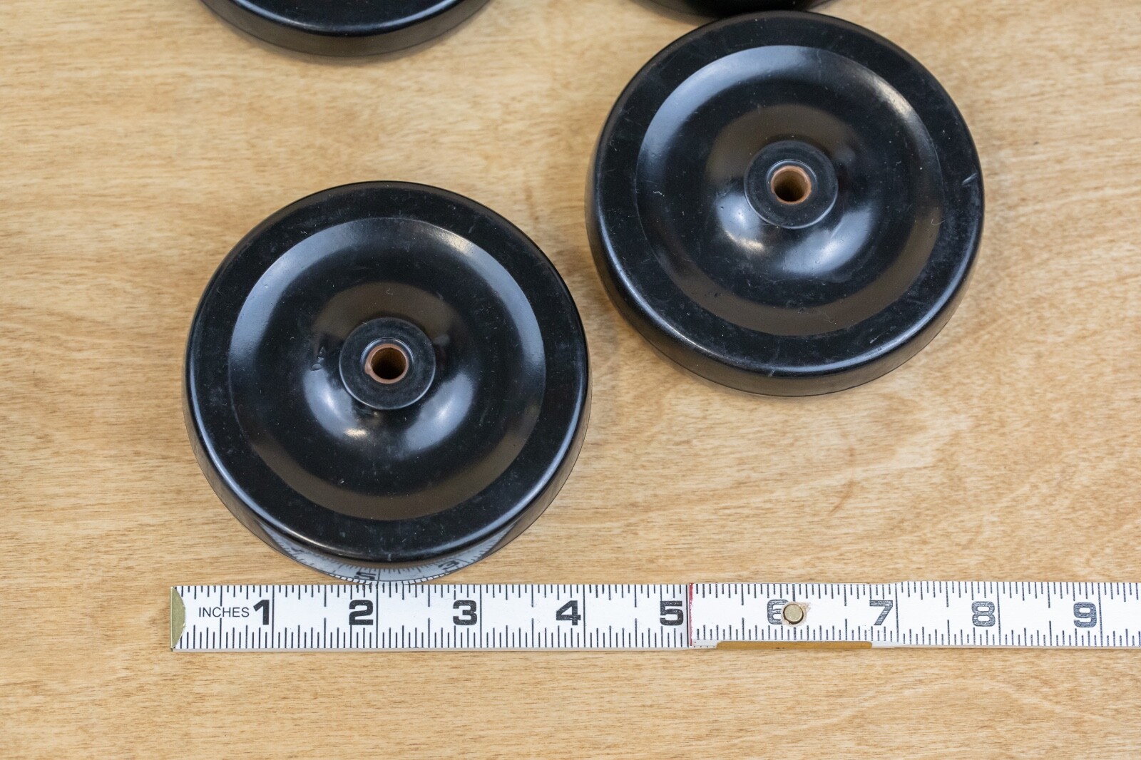 Lot of 4- 4″ X 7/8″ Colson Phenolic Caster Wheels Heavy Duty Delrin Bearing