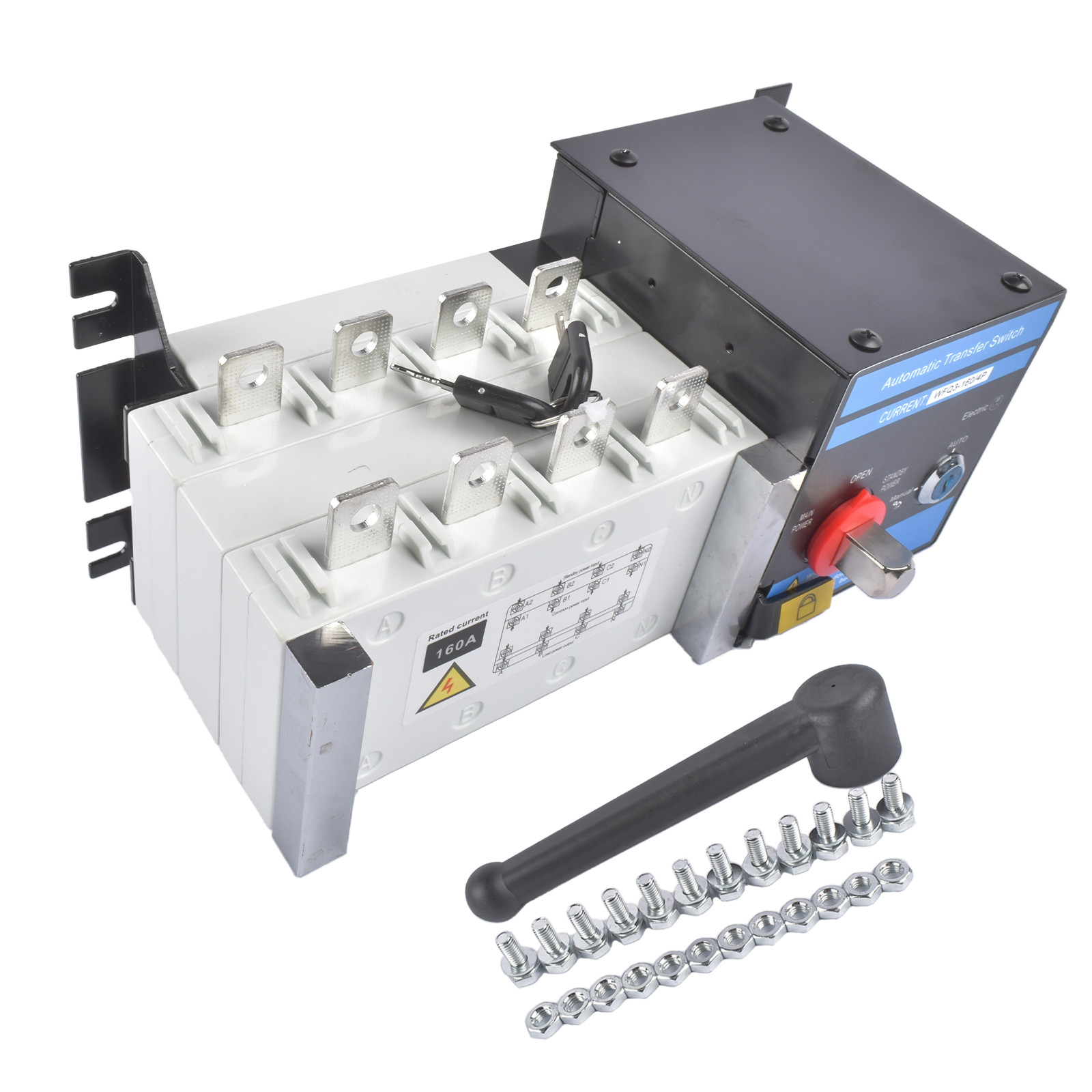 New Industrial Automatic Transfer Switch 4P 160A 110V/220V Grid to AC Generator