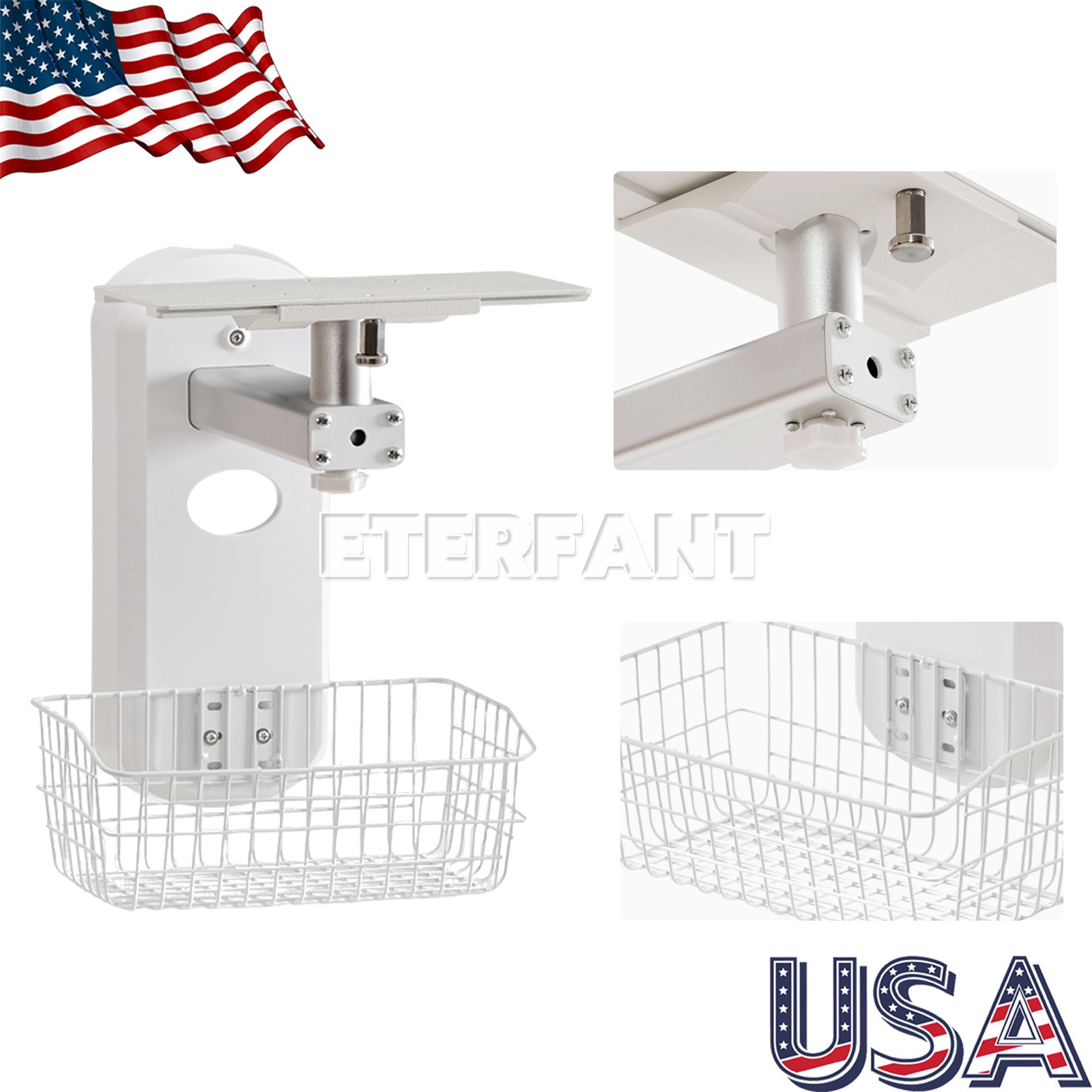 Wall Mount Bracket/Adjustable Mobile Rolling Cart Used for Patient Monitor US
