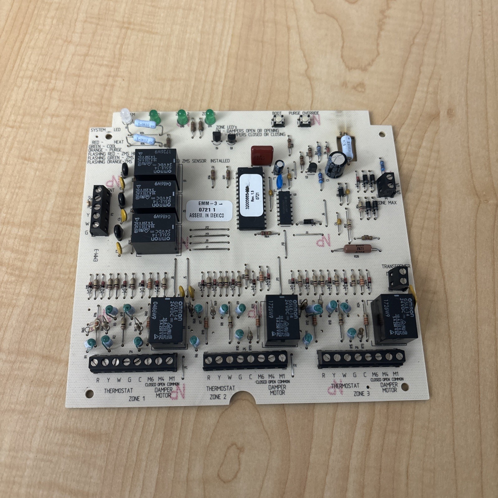 Honeywell 32003663-001 Electronic MiniZone 3-Zone Control Circuit Board EMM-3