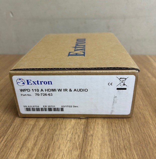 Extron 70-726-63 WPD 110 A HDMI W IR & AUDIO Pass-Through Wallplate HDMI White