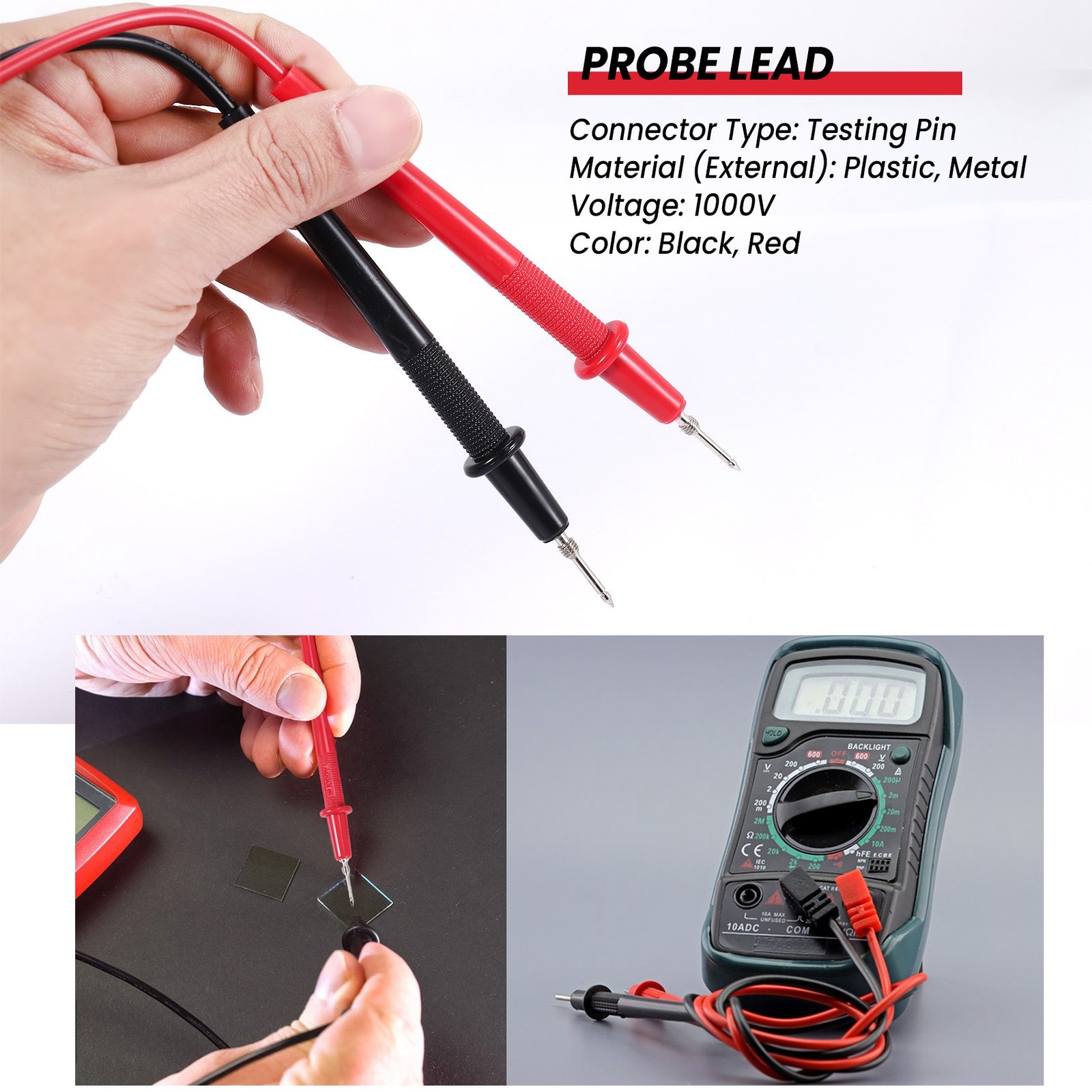 Multimeter Meter Universal Test Lead Probe Wire Cable 1000V 0.8M Z9M63111