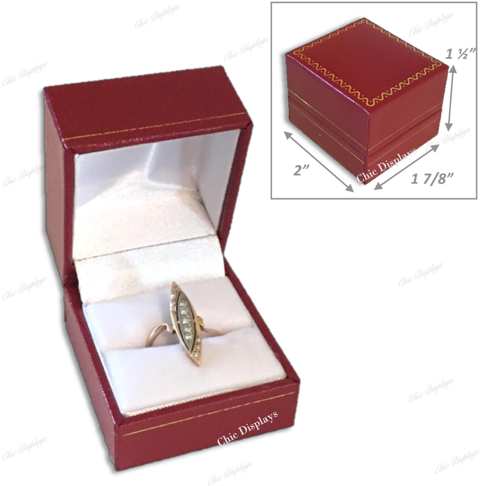48pc Jewelry Ring Display Boxes Wholesale Jewelry Boxes for Ring Red Gift Boxes