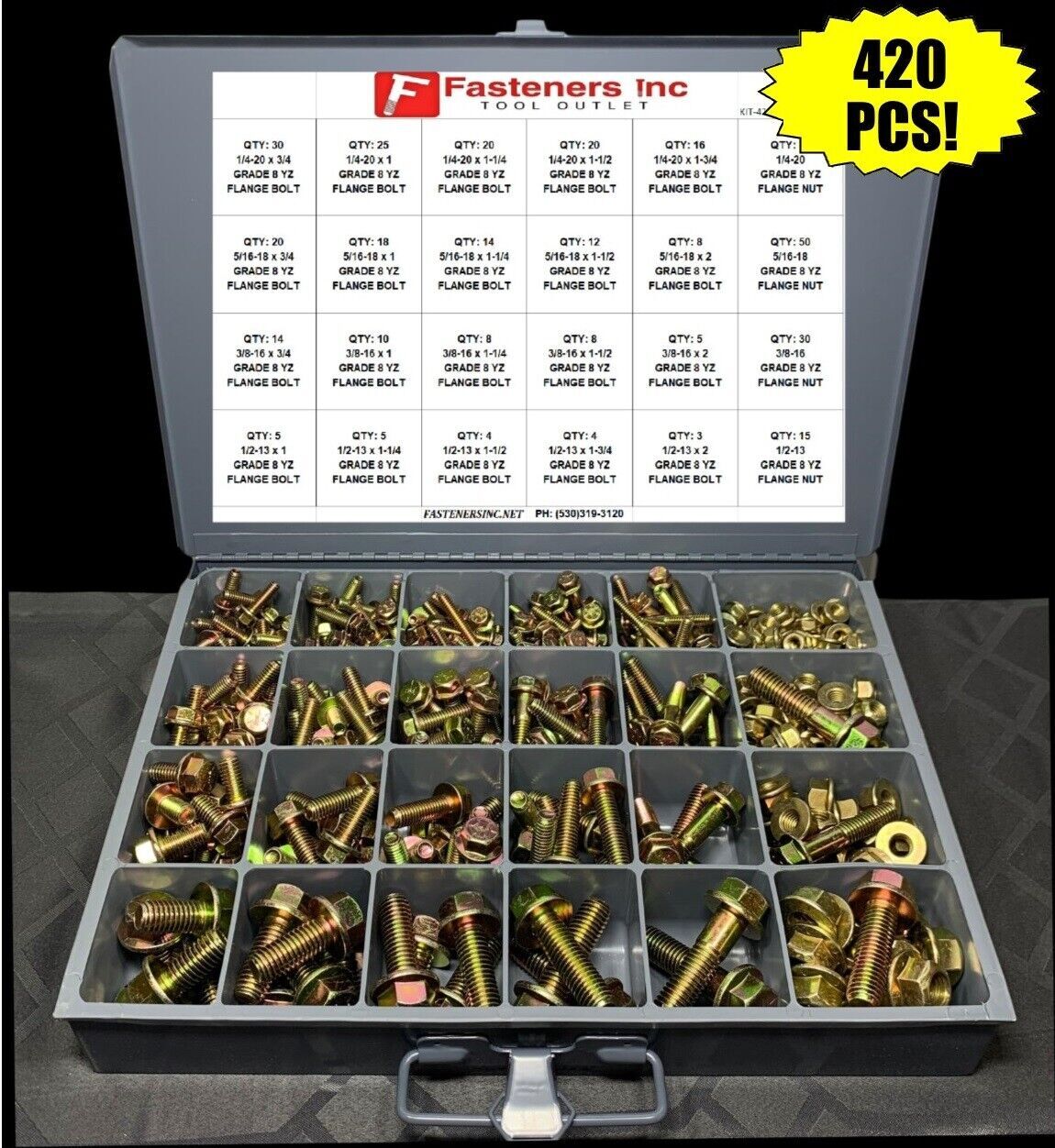 1/2-13 Grade 8 Flange Frame Bolt Yellow Zinc Plated (All Sizes & Qty’s) 1/2″