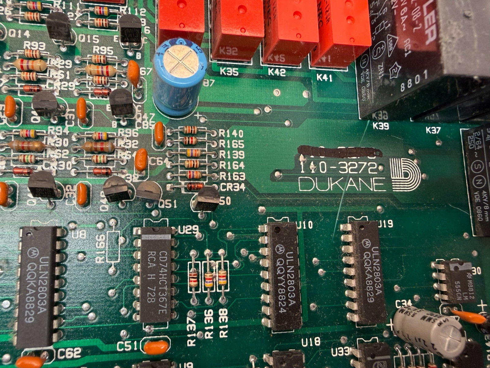 Dukane 110-3272 Circuit Board, From Working System, Stored in Anti-Static Bag