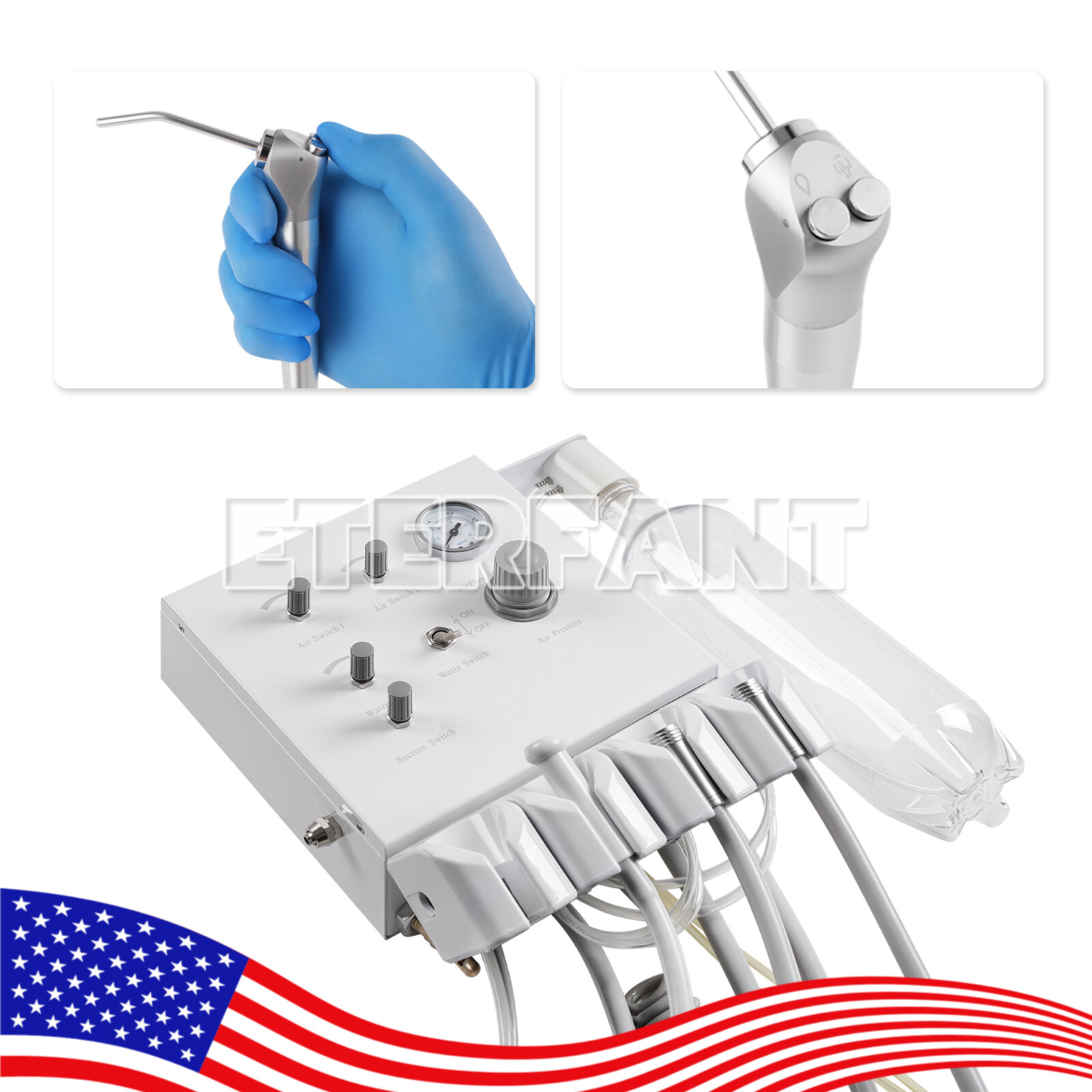 Dental Delivery Unit System Cart Treatment 4H/Wall Hanging Turbine Unit 4H US