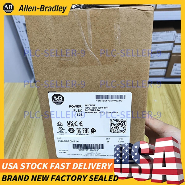 New Sealed AB 25B-D6P0N114 25BD6P0N114 AB PowerFlex 525 AC Drive PLC 1PC US