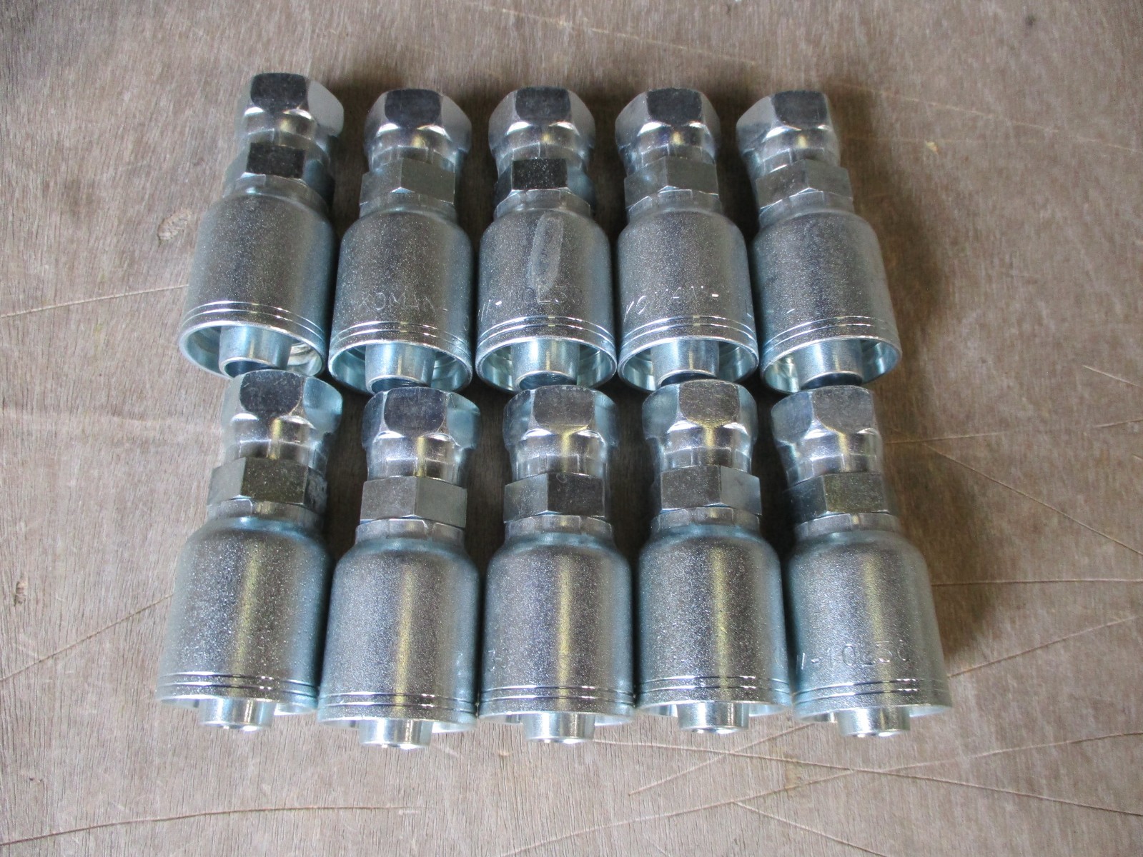 10-Pack Koman Hydraulic Hose Fittings 10‑10FJX Straight Female JIC 37° Swivel