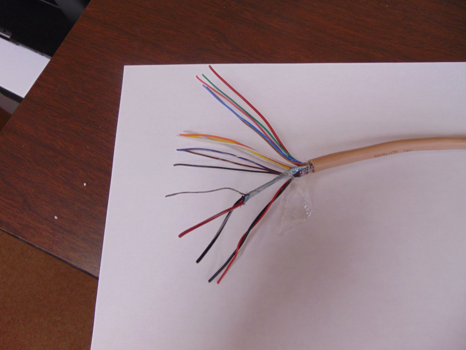 16 conductor communication cable (12 cond 22 ga) 2 cond 20 ga (2 cond shielded .