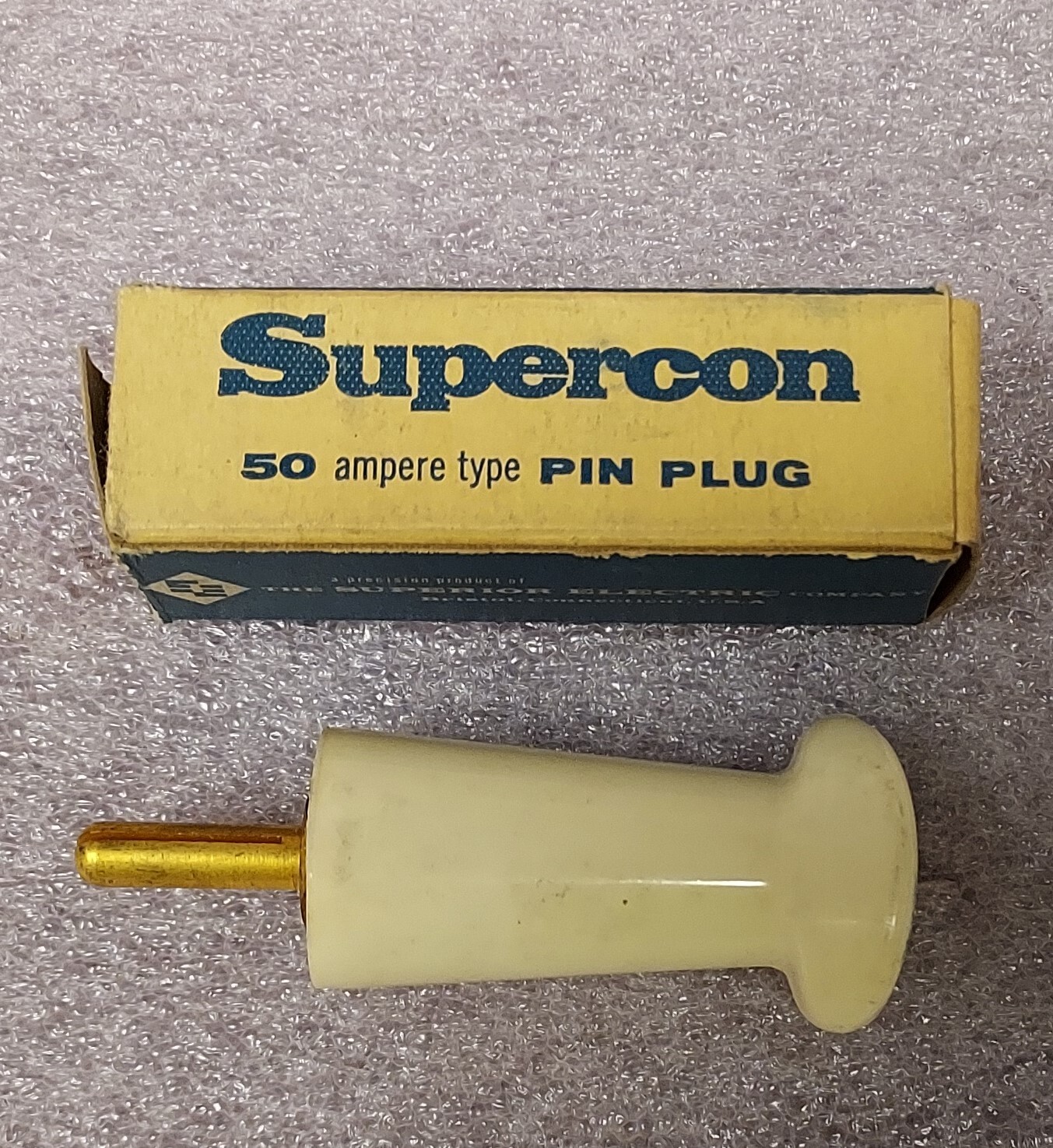 ‘1 PIECE’ – PN# PP50GWT – SUPERCON/SUPERIOR ELECTRIC COMPANY – PIN PLUG – 50AMP