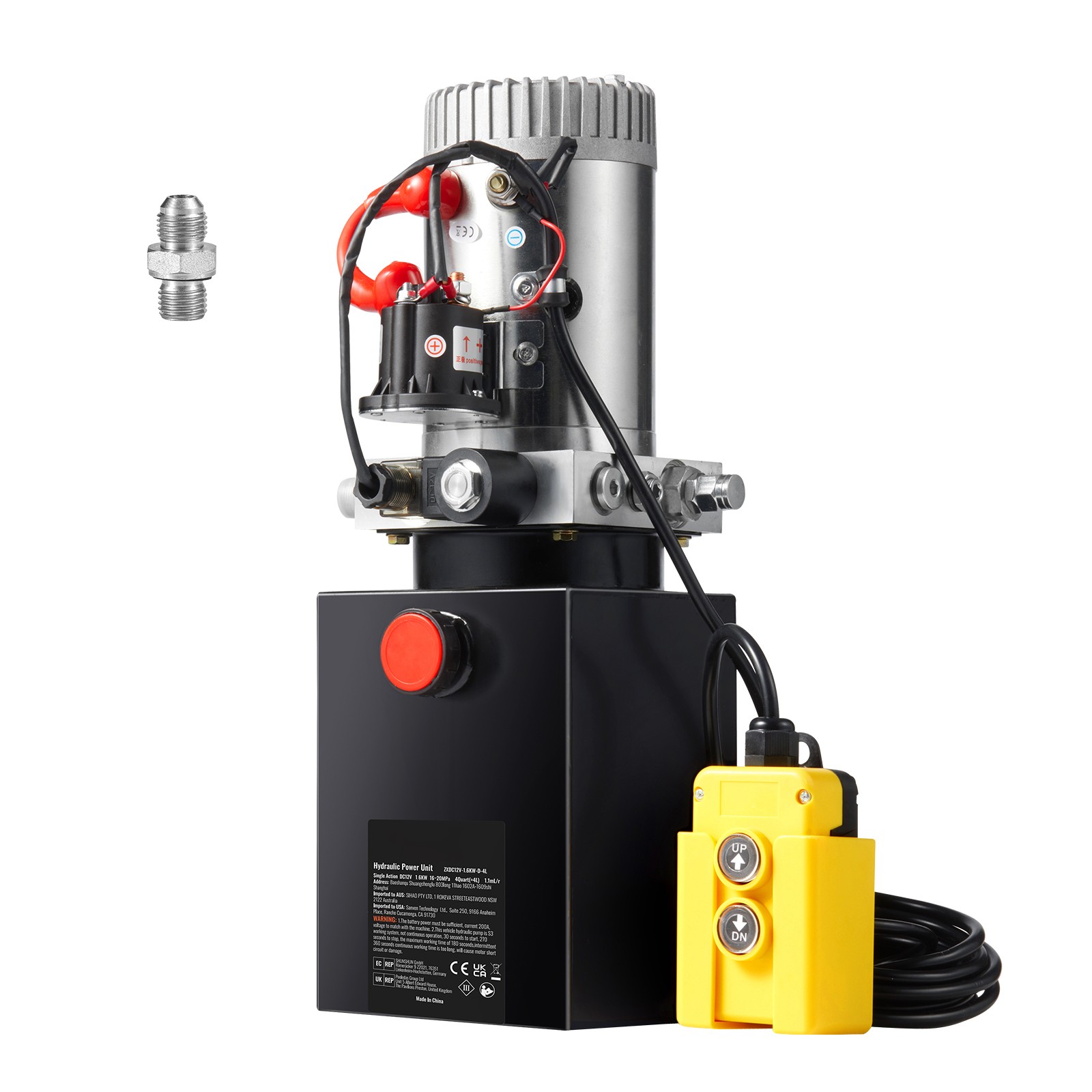 4 Quart Single Acting Hydraulic Dump Trailer Power Unit Lift Remote Remote