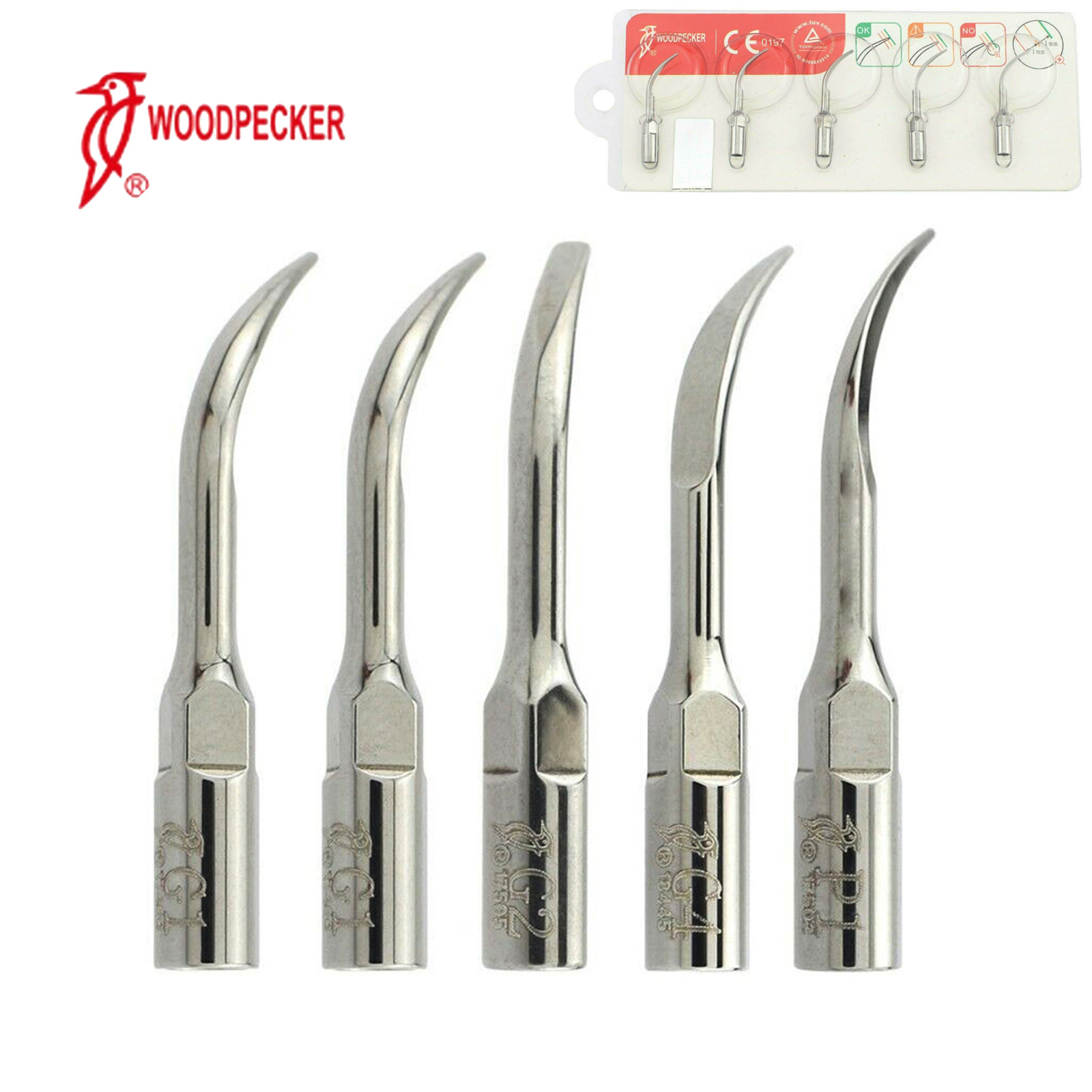 Woodpecker Dental Ultrasonic Scaler Tips Kit UDS G1 G2 G4 P1 Scaling Perio EMS