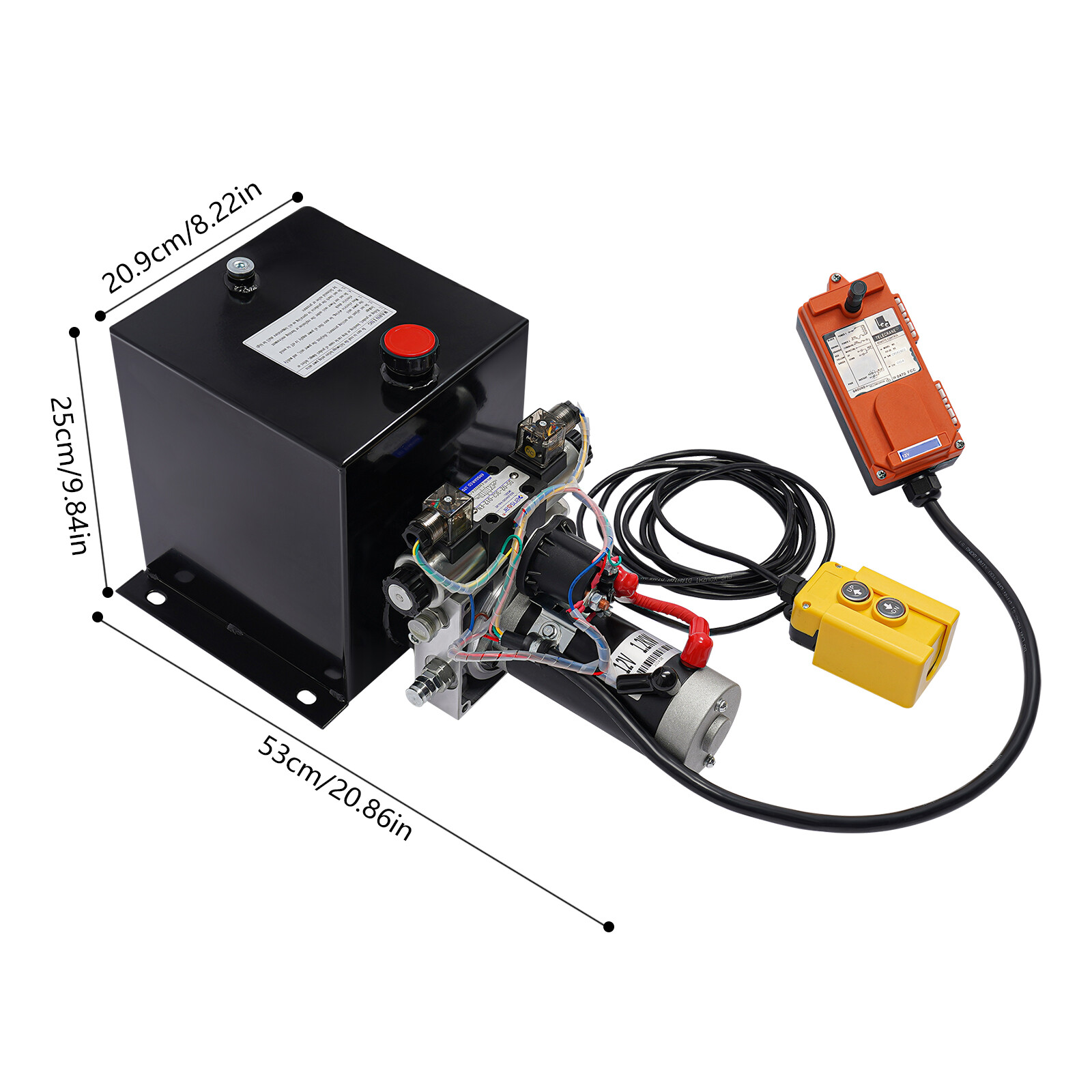 8QT Double Acting Hydraulic Pump with Wireless Remote Control – 12V DC