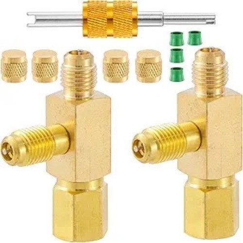 Access Tee, 1/4» Valves Core Tee Adapter with Swivel Conne Style: Tee Adapter
