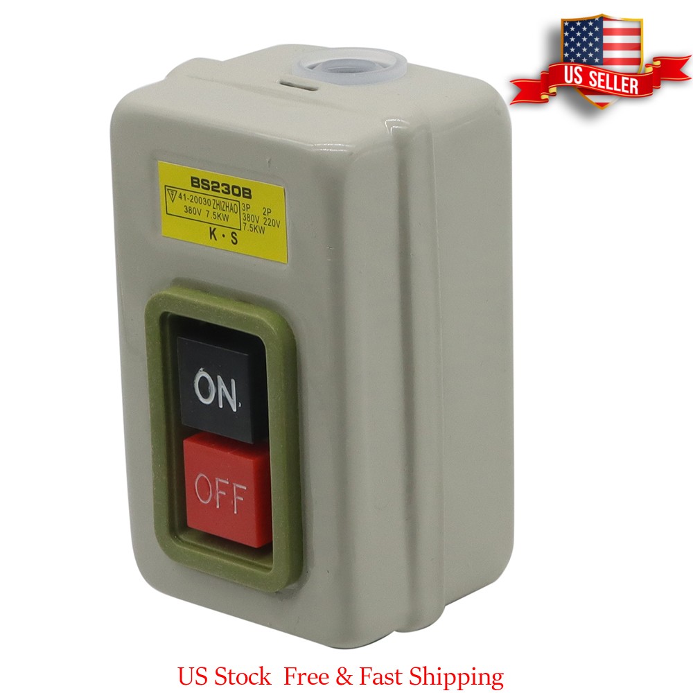 Home On Off Start Stop Switch Push Button Single Phase Motor Electric 220V /380V
