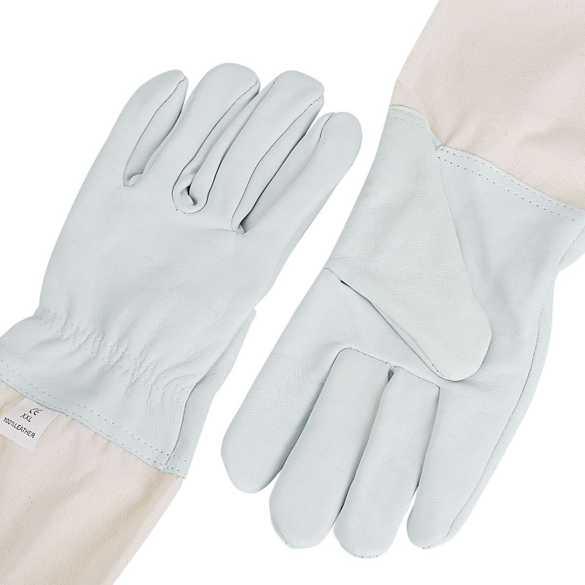 XL Beekeeping Gloves Goatskin Bee Keeping with Vented Beekeeper Long Sleeves USA
