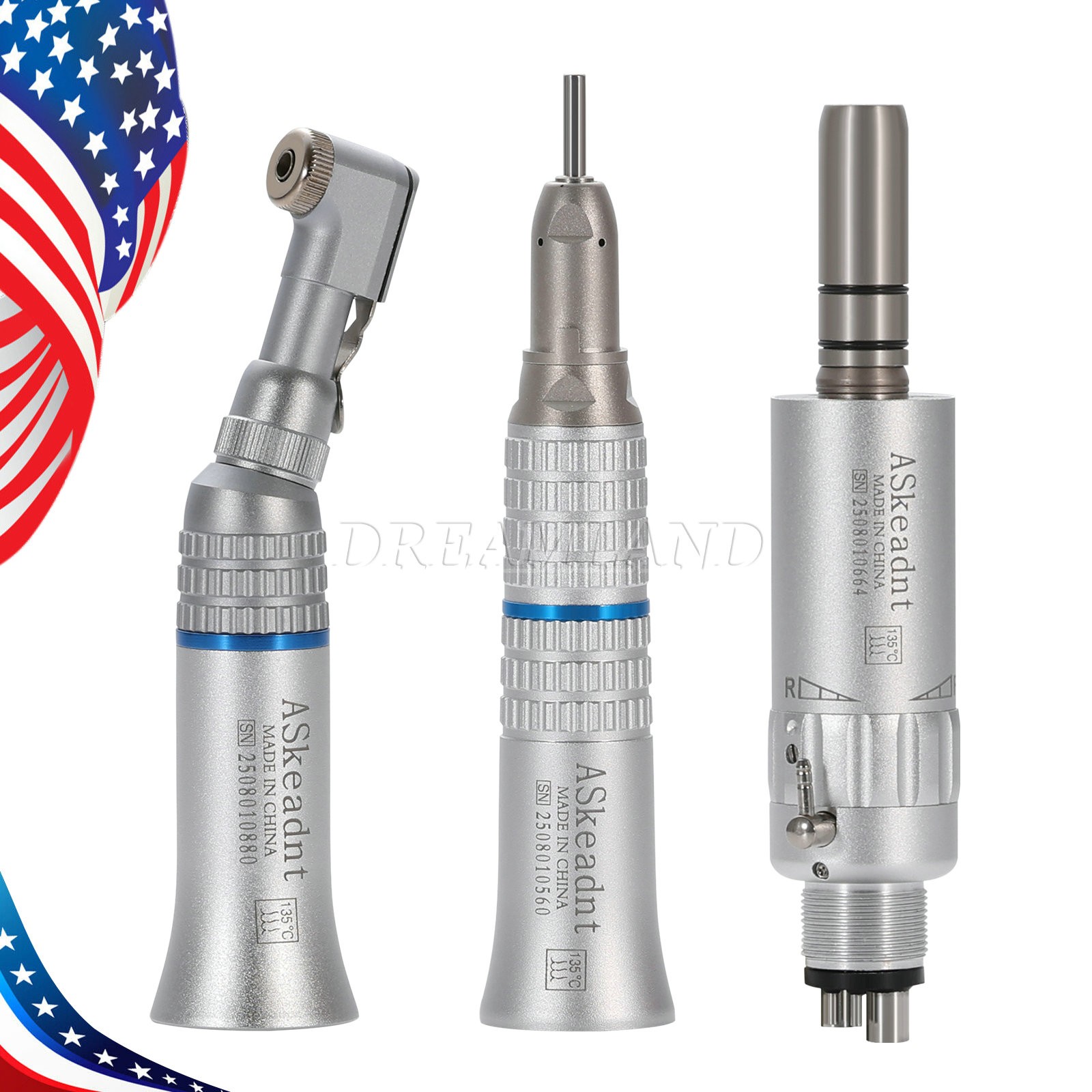 NSK Style Dental Slow Low Speed Handpiece Straight Contra Angle Air Motor 4/2H