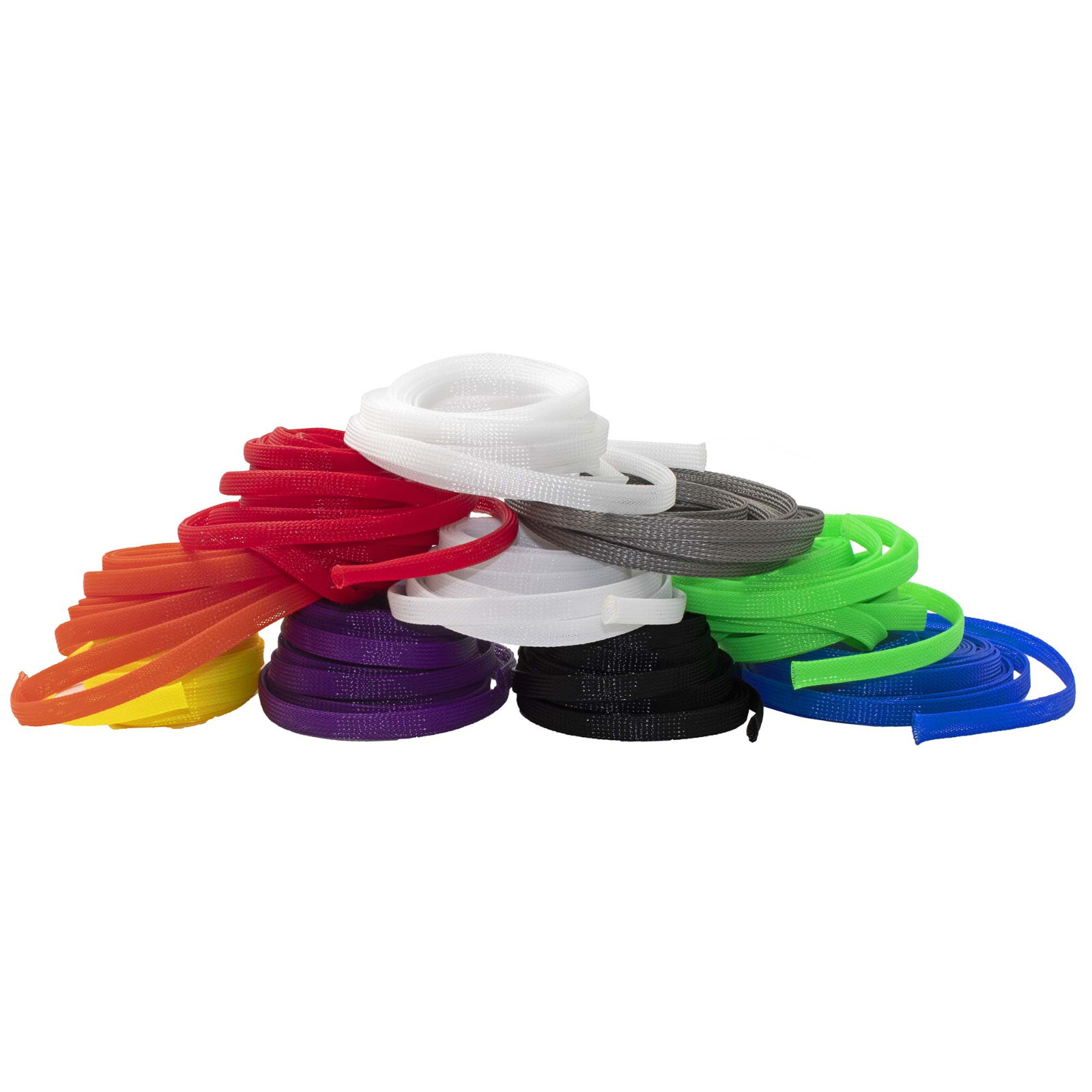 Polyethylene Terephthalate (PET) Expandable Braided Sleeves – Sizes & Colors