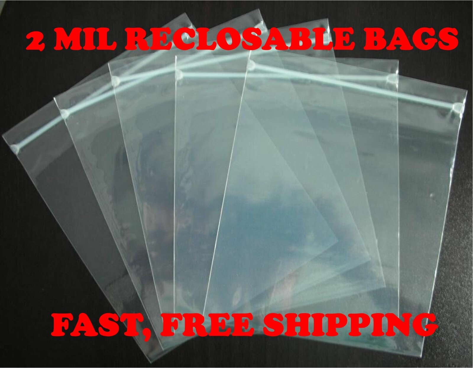 10″ x 13″ ZIP SEAL BAGS CLEAR 2 MIL PLASTIC RECLOSABLE LOCK MINI BAGGIES PCS