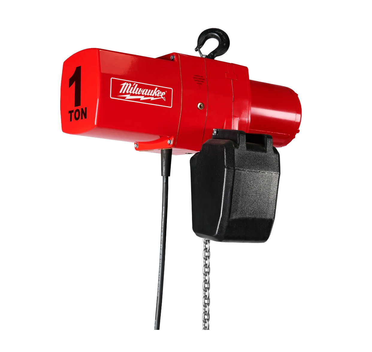 Milwaukee Electric Chain Hoist 1 Ton Capacity 15 Ft. Lift 1 HP 115/230v 9567