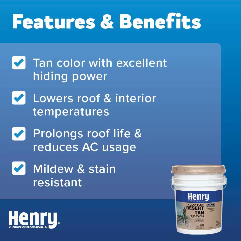 288 Solar-Flex Desert Tan Acrylic Elastomeric Reflective Roof Coating 4.75 Gal.