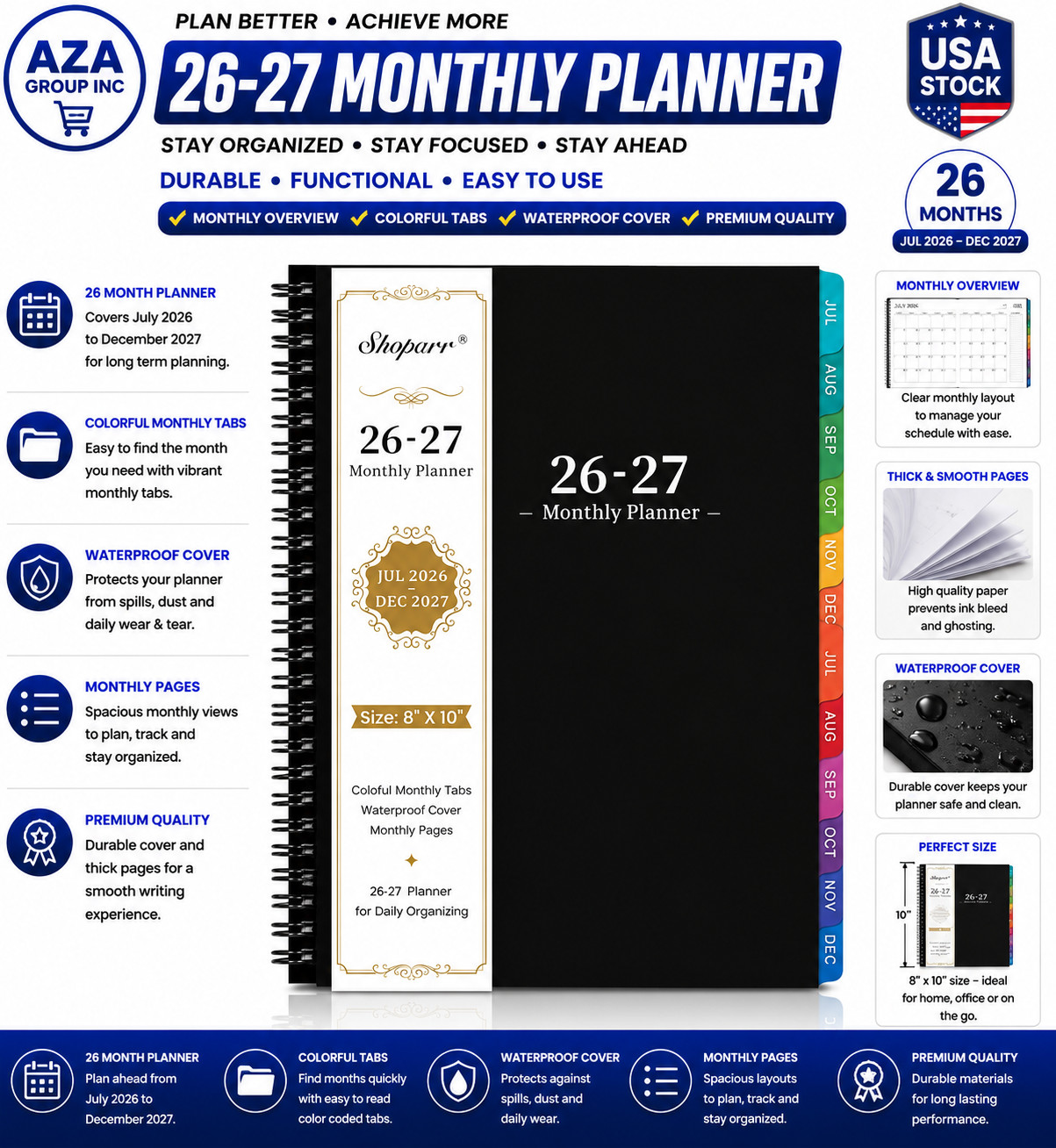 2026-2027 Monthly Planner – Academic Planner/Calendar 2026-2027, JUL 2026 – DEC