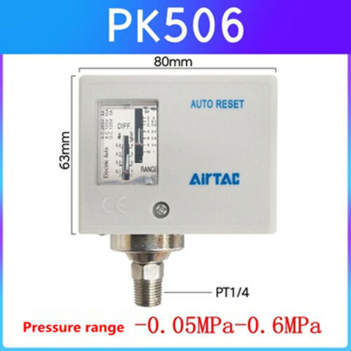 AirTAC PK506 pneumatic mechanical pressure switch 0.05MPa~0.6MPa -0.5kg~6kg