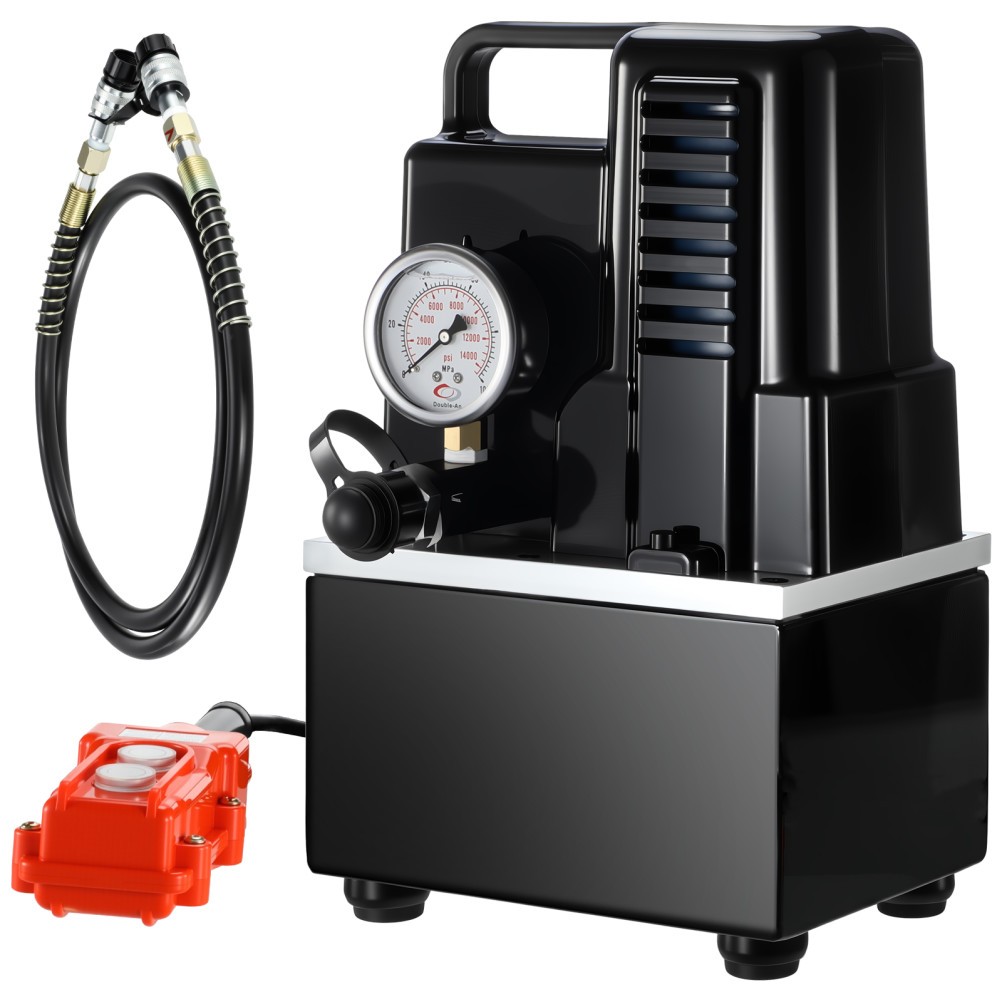 Electric 2 Stage Single Acting Hydraulic Pump 10000 PSI 110V/120V Solenoid Valve