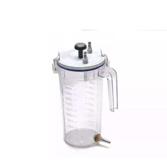 Liposuction reusable fat collector canister 2000ml with on off valve