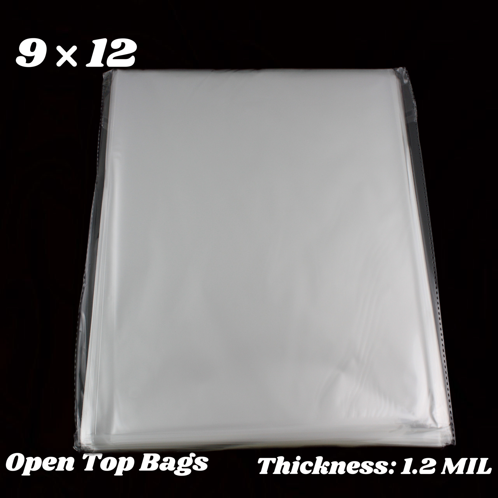 9×12 Clear Plastic Bags Packing Shipping Lay Flat Open Top Poly Baggie 1.2 Mil