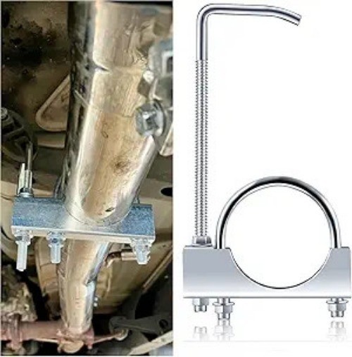 3 inch Exhaust Clamp with Hanger, Heavy Duty Exhaust Hanger with Color: 3 Inch