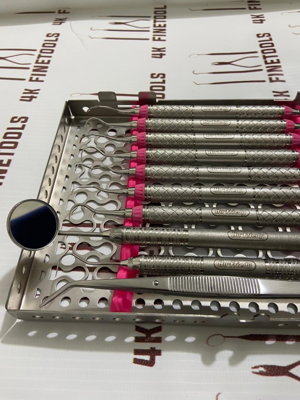Hu Friedy Dental Hygiene Instruments Set of 10 PCS With Sterlization Cassette