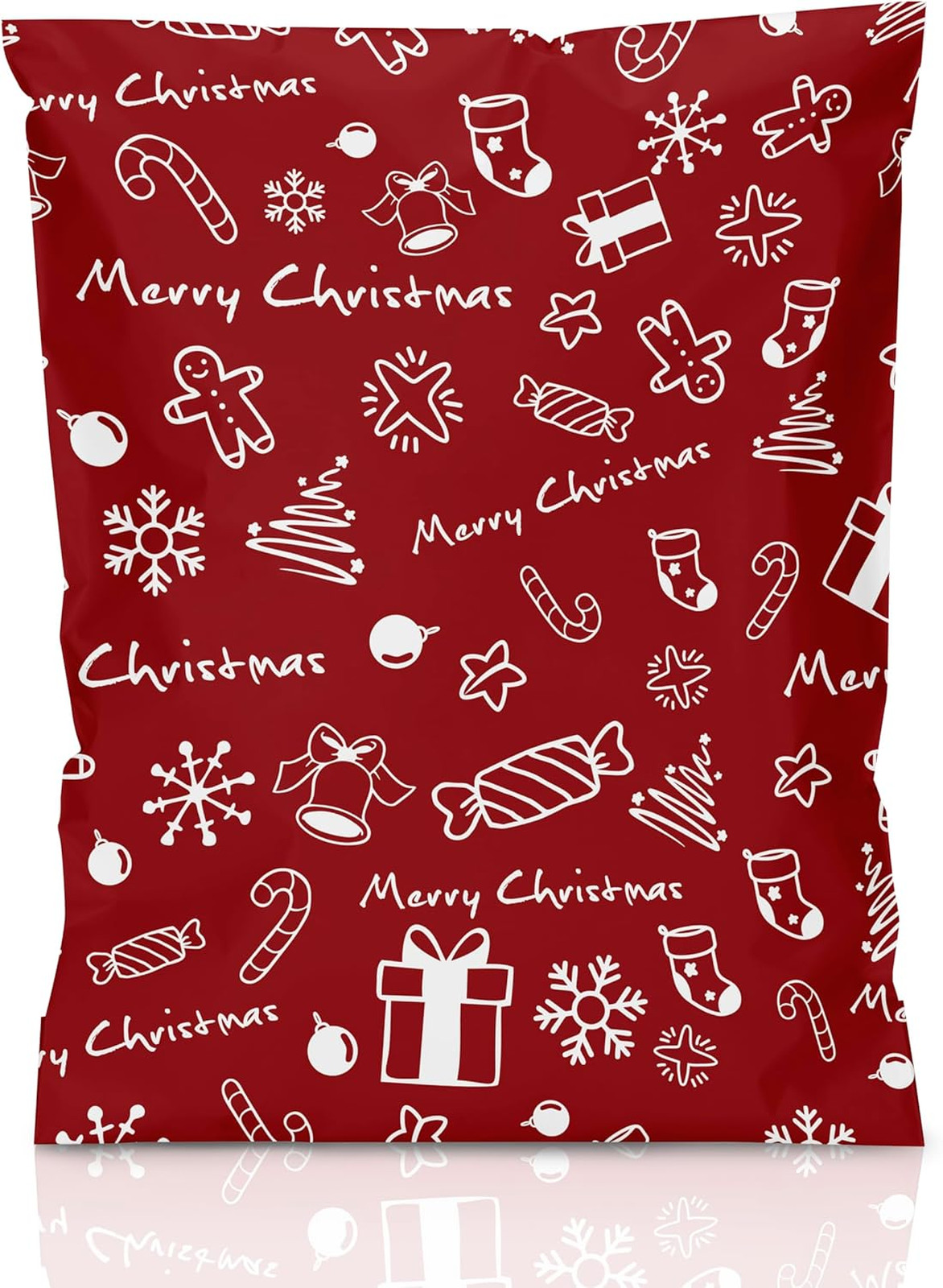 Poly Mailer Bags Christmas Design 14.5×19 Inch Mailing Bags for Clothing Books